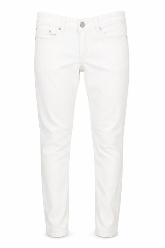 American Eagle Outfitters Womens White Cotton Skinny Jeans Size 32 in L31 in Regular Button