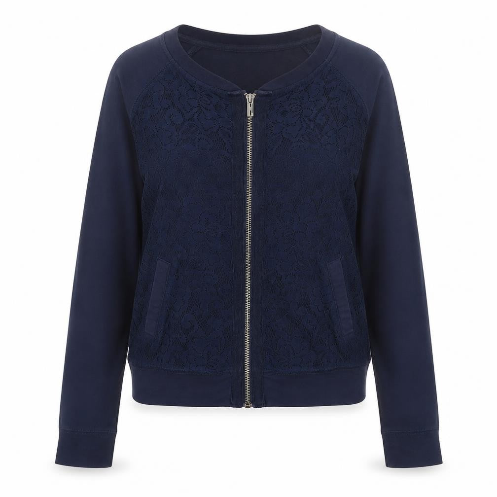 Debenhams Womens Blue Geometric Bomber Jacket Jacket Size 6 Zip