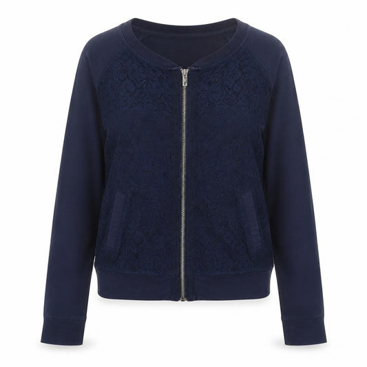 Debenhams Womens Blue Geometric Bomber Jacket Jacket Size 6 Zip