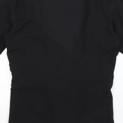 Select Womens Black Polyester Kimono Blouse Size 6 V-Neck