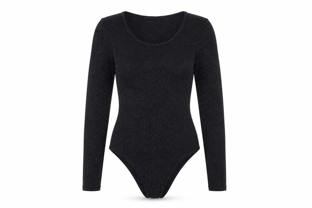 Primark Womens Black Nylon Bodysuit One-Piece Size S Snap