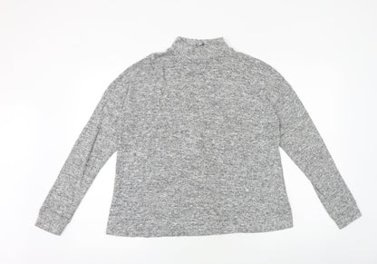 Peacocks Womens Grey High Neck Viscose Pullover Jumper Size 10
