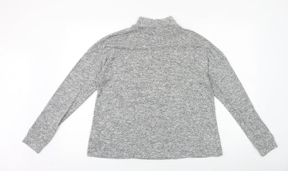 Peacocks Womens Grey High Neck Viscose Pullover Jumper Size 10