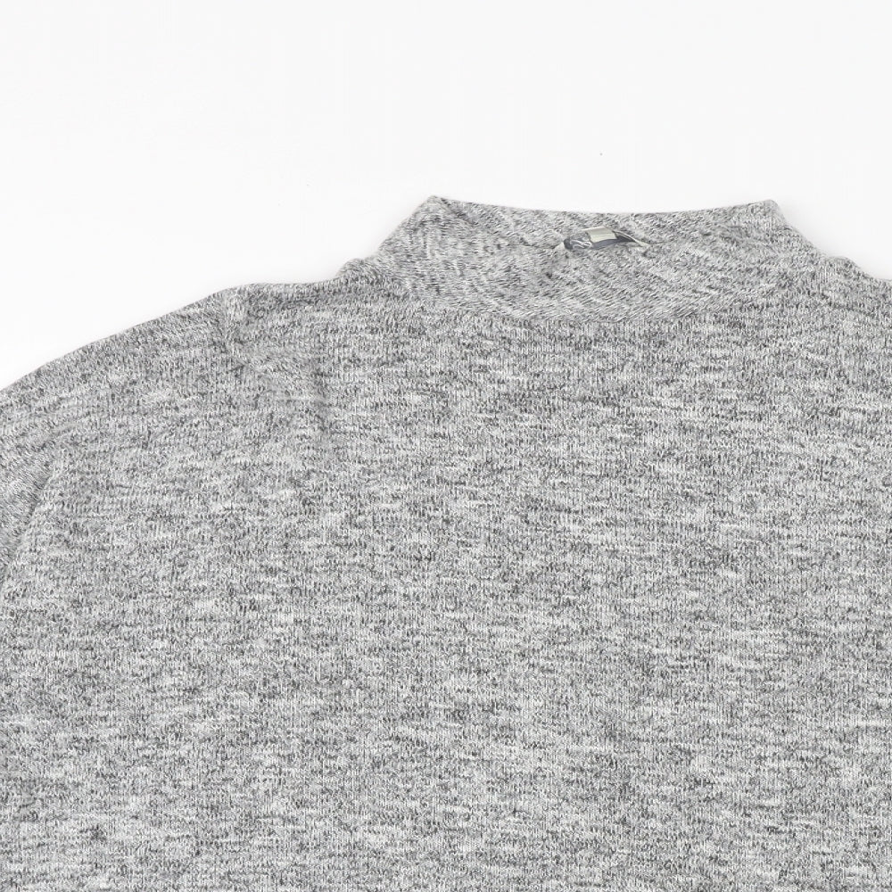 Peacocks Womens Grey High Neck Viscose Pullover Jumper Size 10