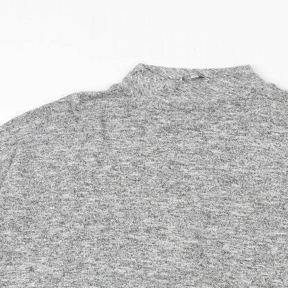 Peacocks Womens Grey High Neck Viscose Pullover Jumper Size 10