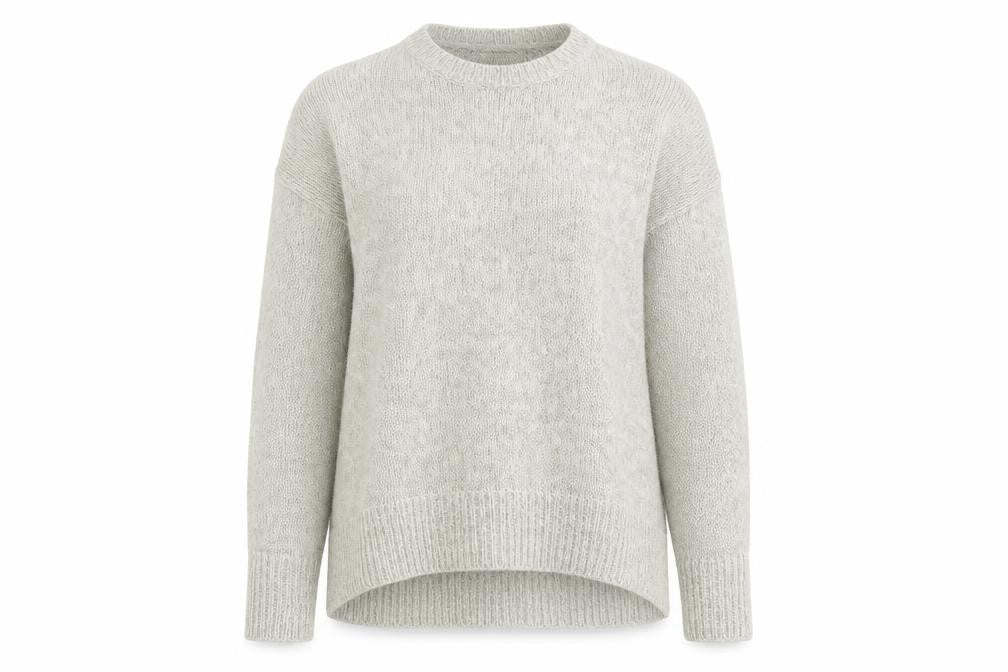 New Look Womens Grey Round Neck Acrylic Pullover Jumper Size L
