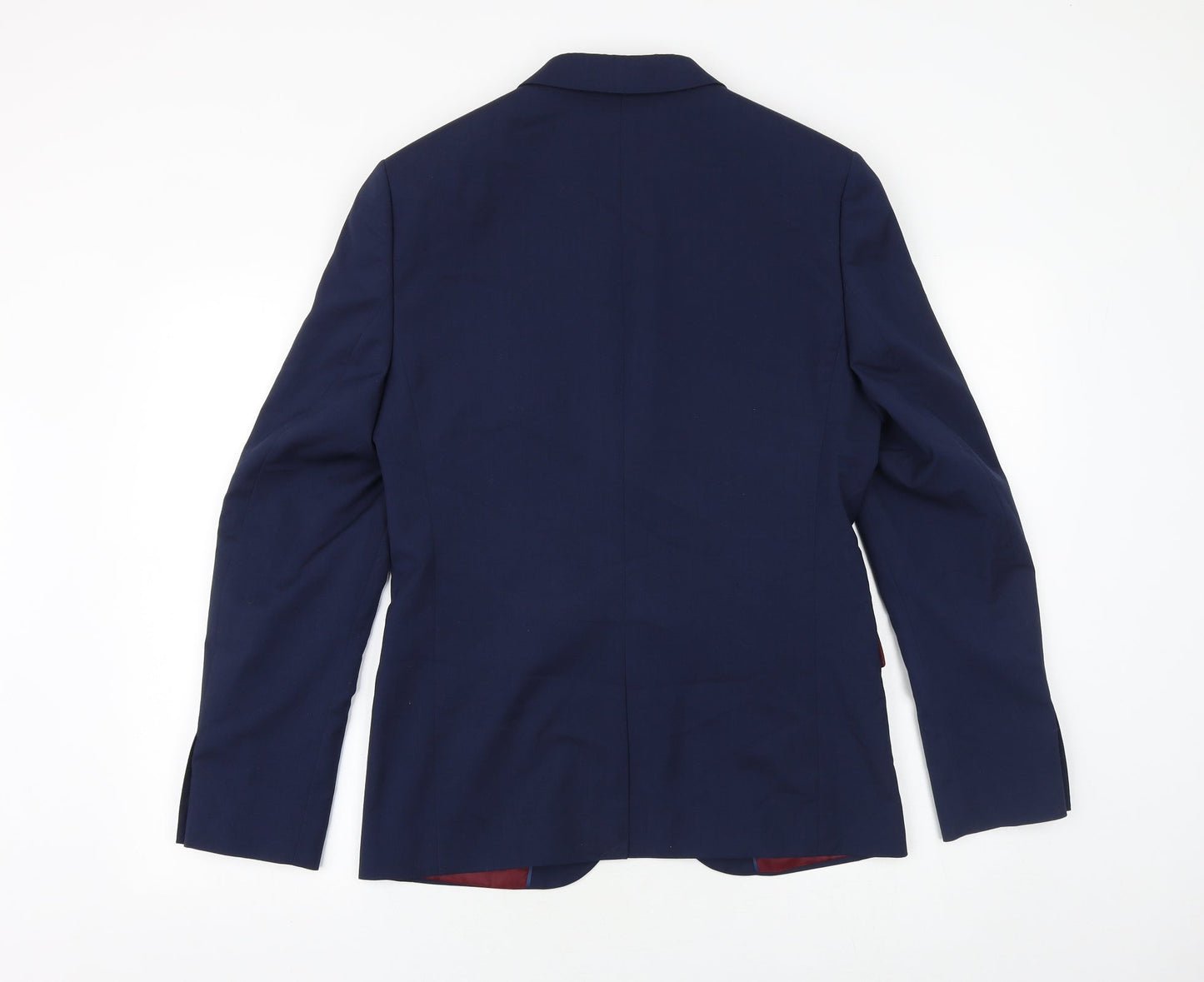 River Island Mens Blue Viscose Jacket Suit Jacket Size 38 Regular