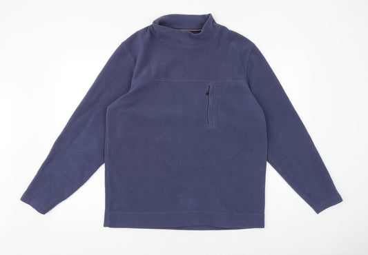 Systemtec Mens Purple Round Neck Polyester Pullover Jumper Size S Long Sleeve
