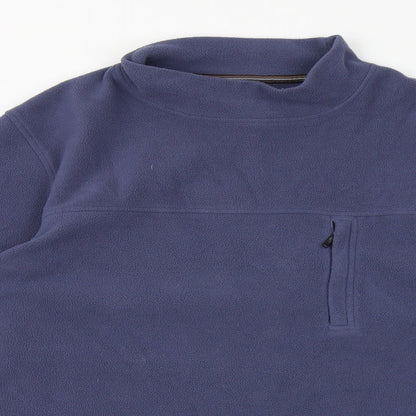 Systemtec Mens Purple Round Neck Polyester Pullover Jumper Size S Long Sleeve