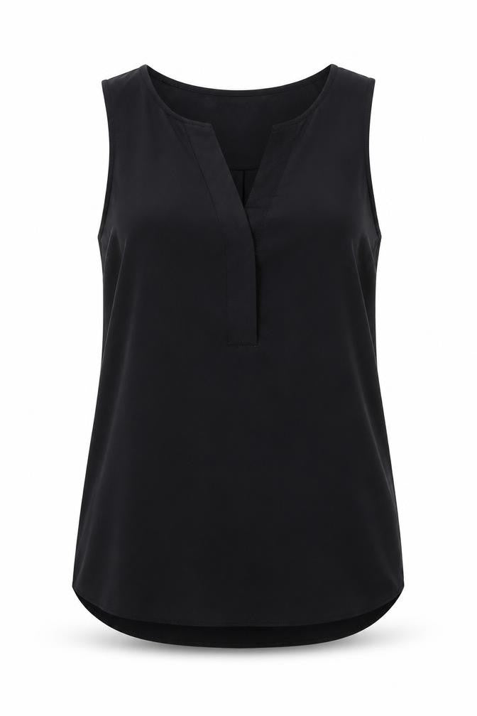H&M Womens Black Polyester Basic Tank Size 4 V-Neck