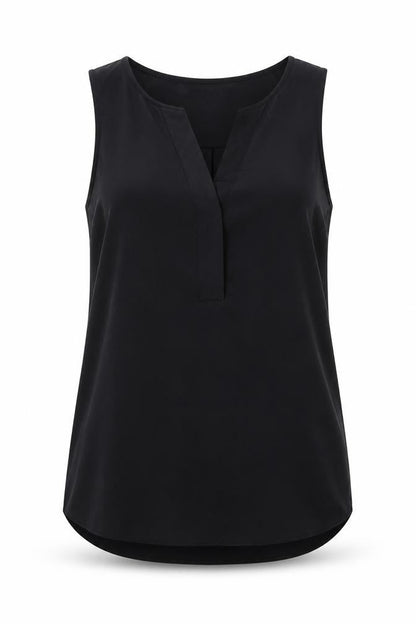 H&M Womens Black Polyester Basic Tank Size 4 V-Neck