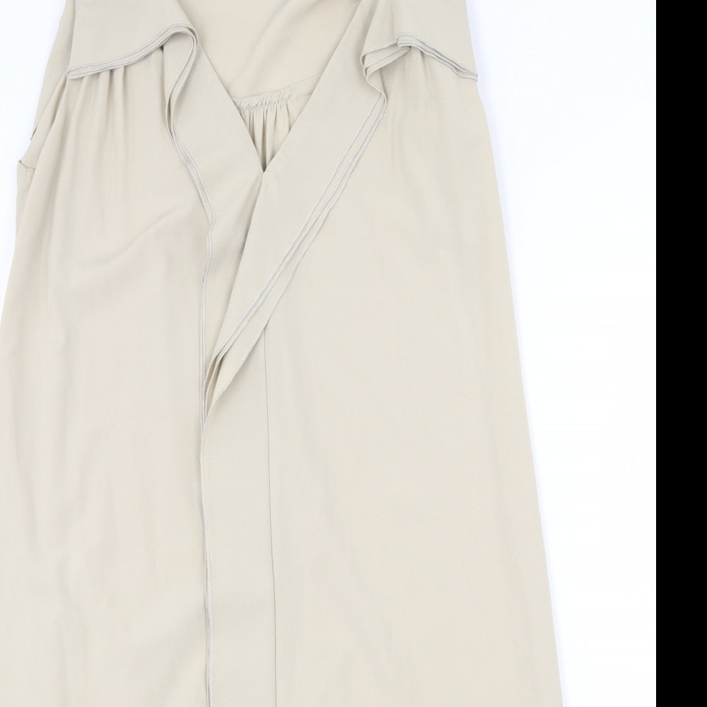 Nice Fit Womens Grey Polyester Trapeze & Swing Size L V-Neck Pullover