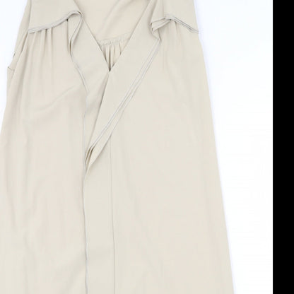 Nice Fit Womens Grey Polyester Trapeze & Swing Size L V-Neck Pullover