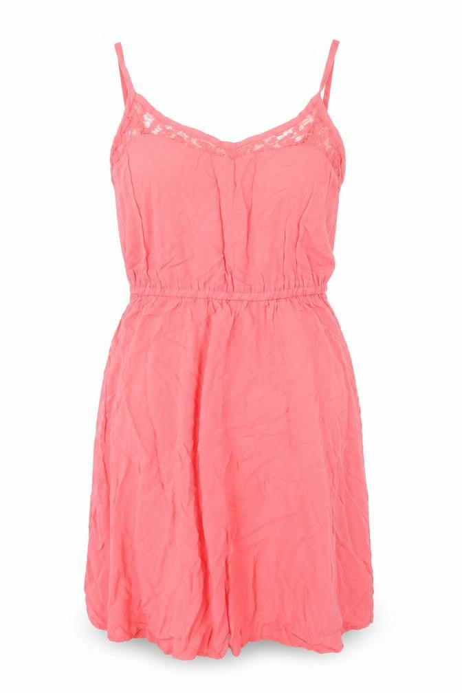 H&M Womens Pink Viscose Tank Dress Size 8 V-Neck Pullover