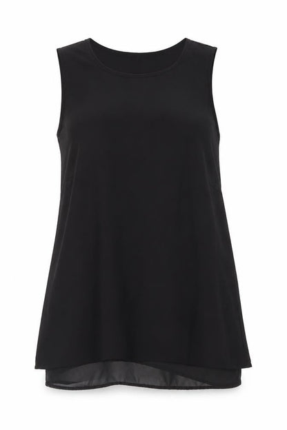 H&M Womens Black Polyester Basic Tank Size 10 Scoop Neck