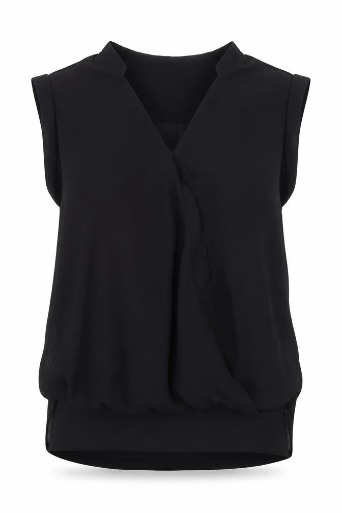 Atmosphere Womens Black Polyester Basic Tank Size 12 V-Neck