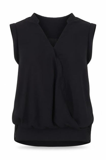 Atmosphere Womens Black Polyester Basic Tank Size 12 V-Neck
