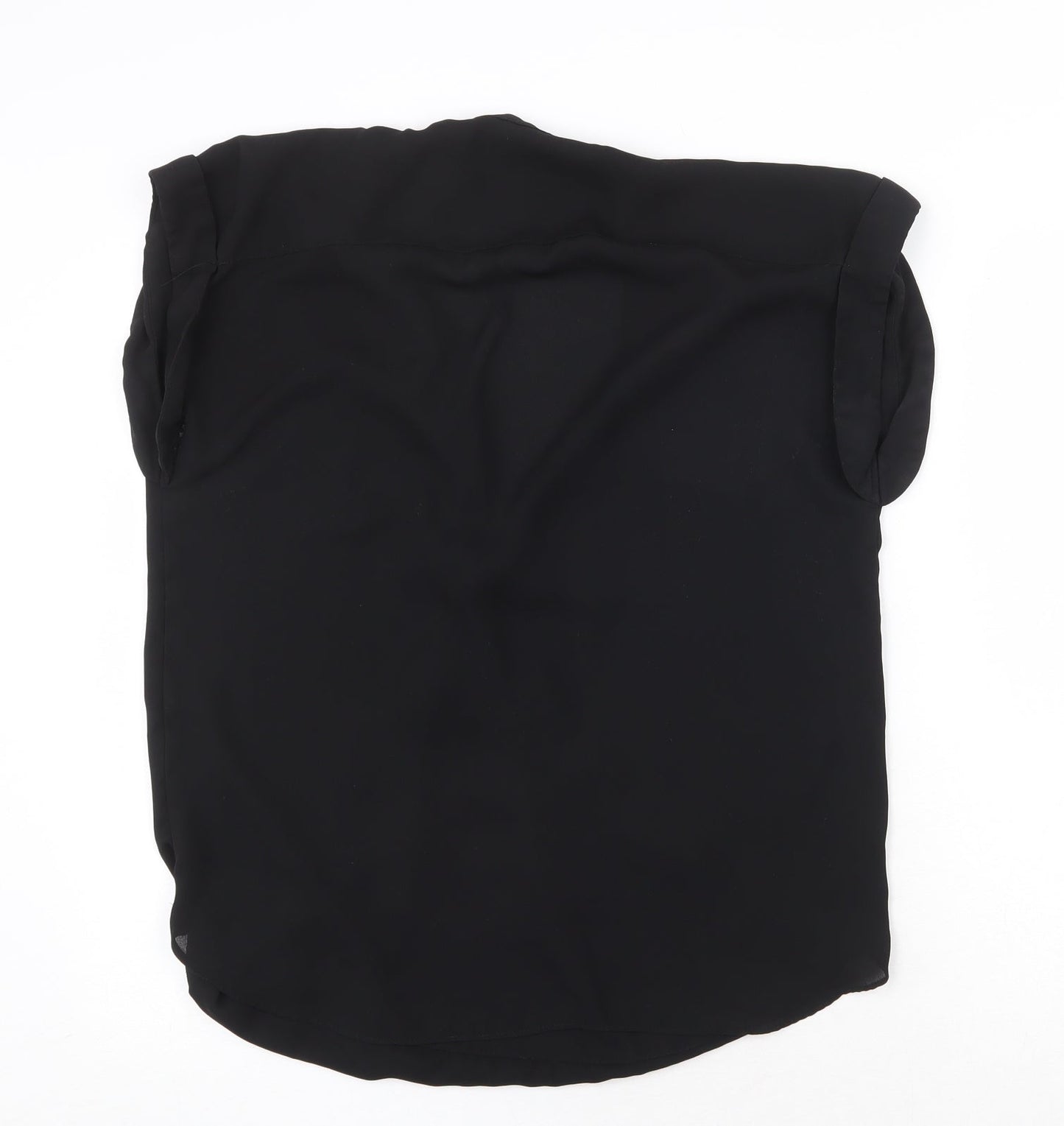 Atmosphere Womens Black Polyester Basic Tank Size 12 V-Neck