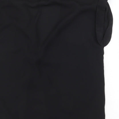 Atmosphere Womens Black Polyester Basic Tank Size 12 V-Neck