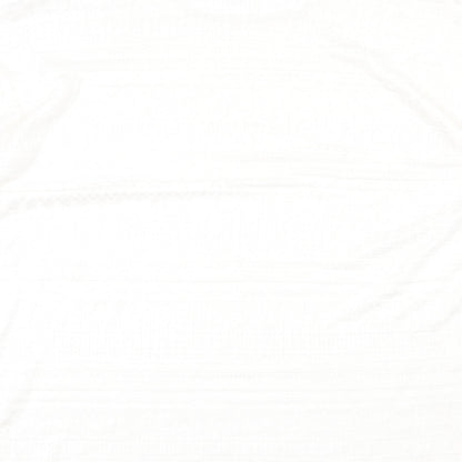 Essence Womens White Viscose Basic T-Shirt Size 18 Round Neck