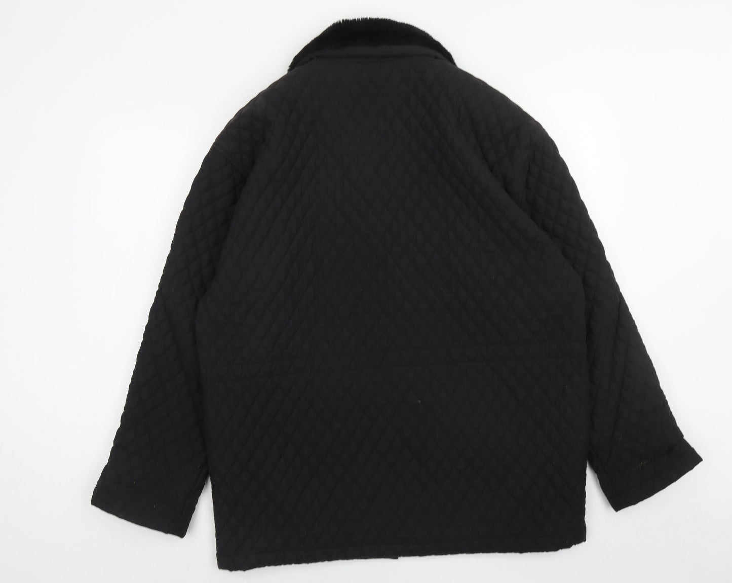JFW Womens Black Quilted Jacket Size 12 Zip