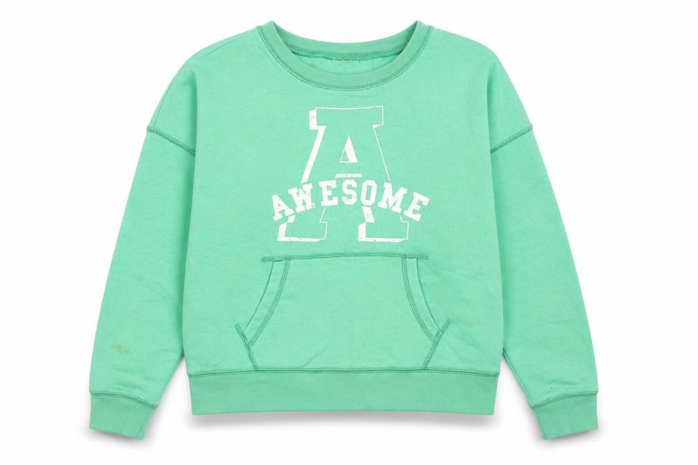 Gap Girls Green Cotton Pullover Sweatshirt Size 12 Years Pullover - Awesome