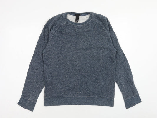 H&M Mens Blue Cotton Pullover Sweatshirt Size M