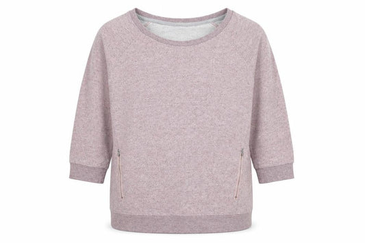 New Look Womens Pink Cotton Pullover Sweatshirt Size S Zip