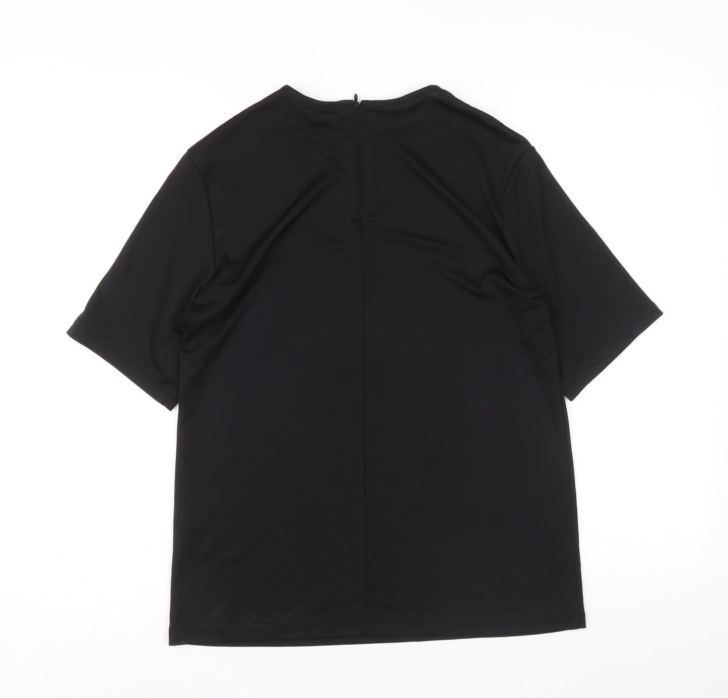 H&M Womens Black Polyester Basic Blouse Size XS Round Neck