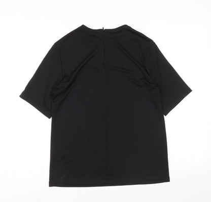 H&M Womens Black Polyester Basic Blouse Size XS Round Neck