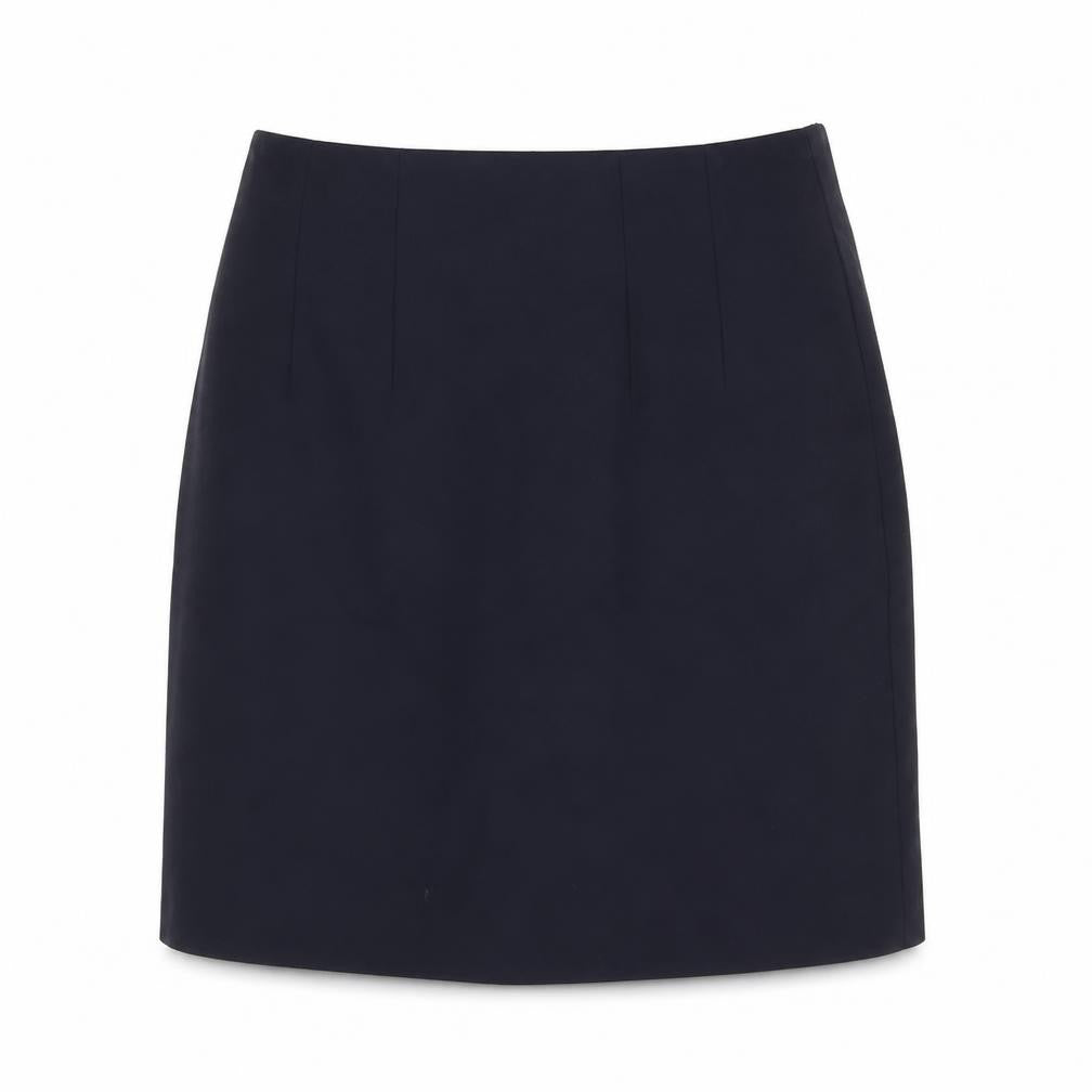 Marks & Spencer Womens Blue Polyacrylate Fibre A-Line Skirt Size 10 Zip