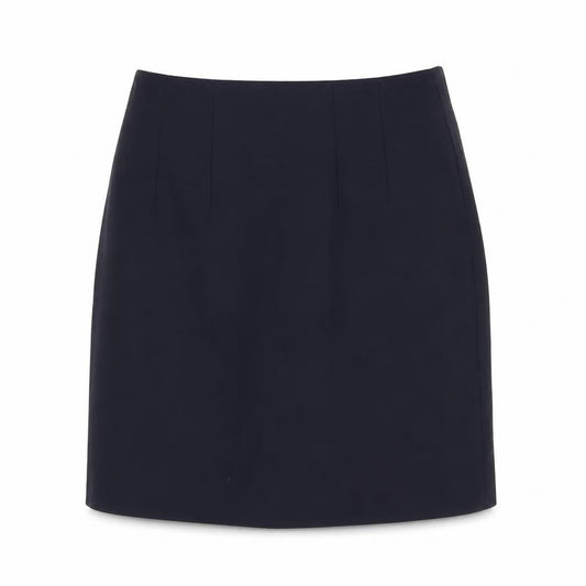 Marks & Spencer Womens Blue Polyacrylate Fibre A-Line Skirt Size 10 Zip