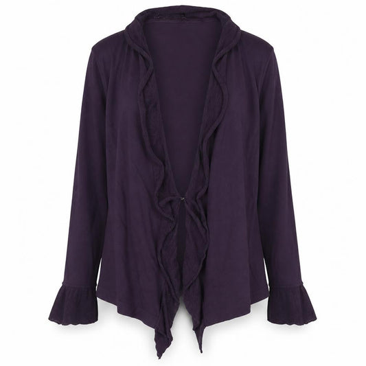 Country Casuals Womens Purple V-Neck Viscose Cardigan Jumper Size L