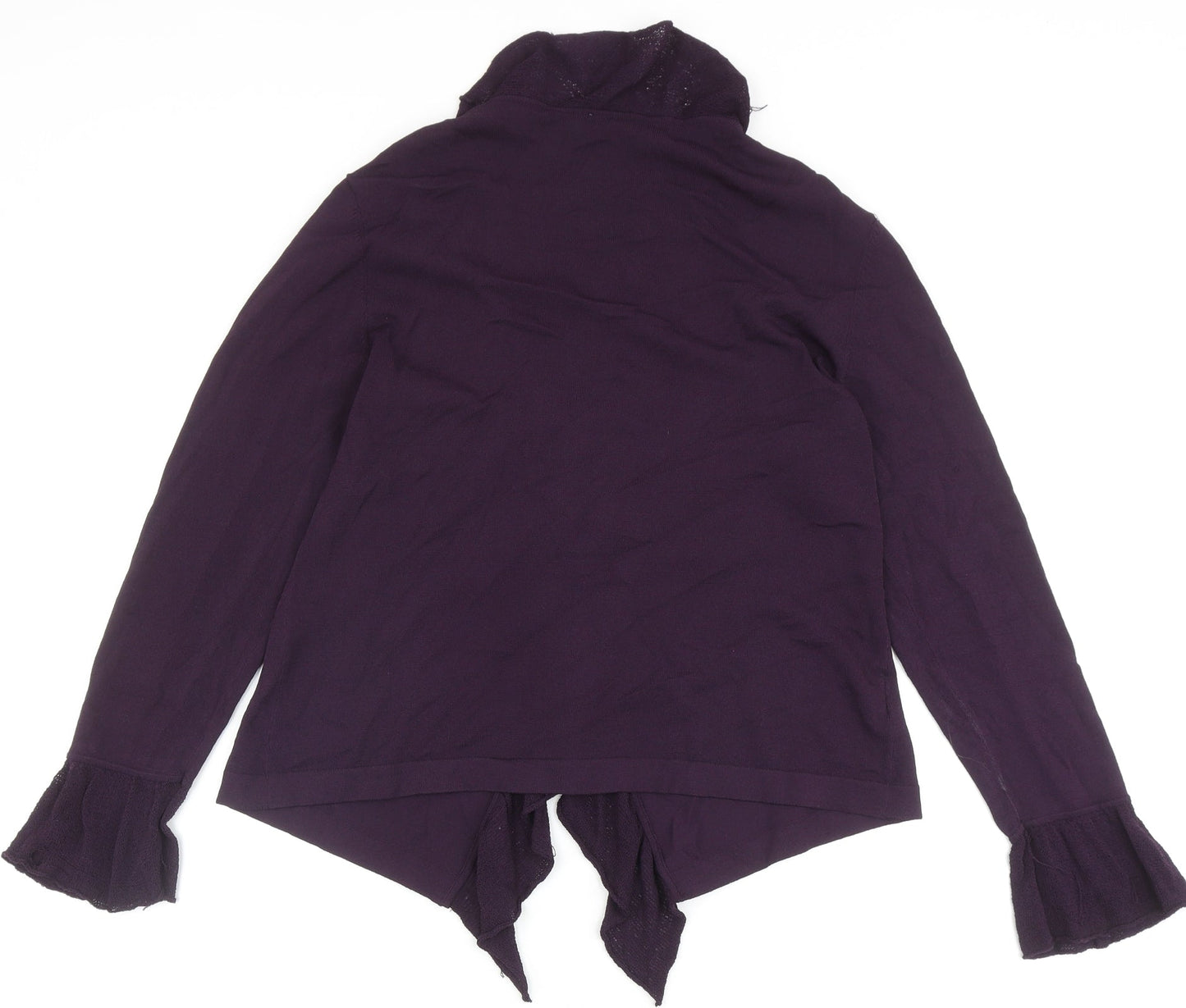 CC Womens Purple V-Neck Viscose Cardigan Jumper Size L