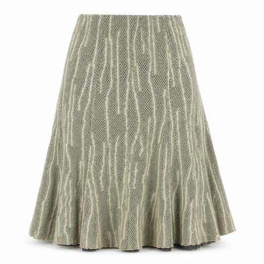 Stephen Womens Gold Geometric Polyester Swing Skirt Size 16