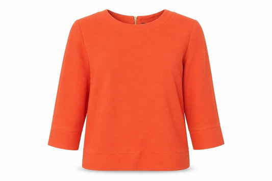 Marks and Spencer Womens Orange Polyester Basic Blouse Size 10 Round Neck