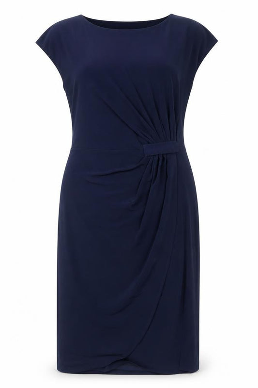 Marks and Spencer Womens Blue Polyester A-Line Size 14 Round Neck Pullover