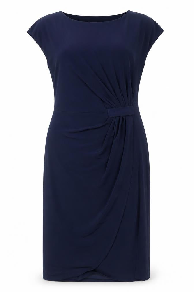 Marks & Spencer Womens Blue Polyester A-Line Size 14 Round Neck Pullover