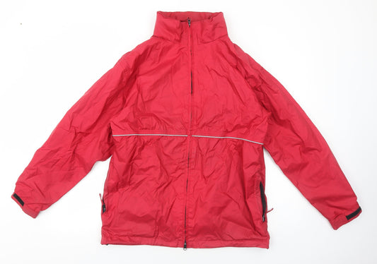 Outdoor Time Mens Red Rain Coat Coat Size M Zip