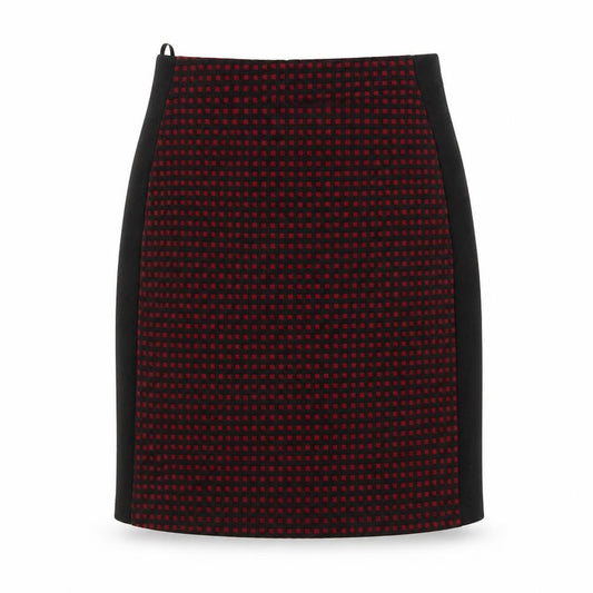 Roman Womens Black Geometric Polyester A-Line Skirt Size 10