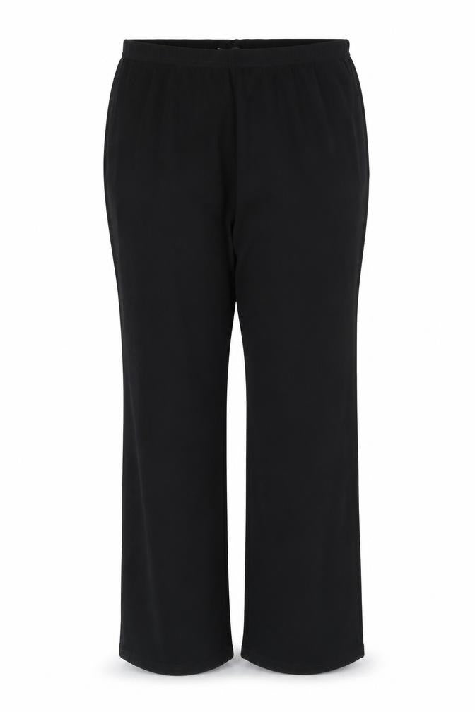 Preworn Womens Black Polyester Trousers Size 16 Regular