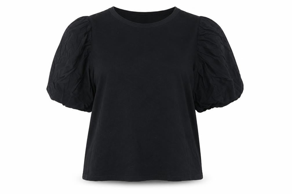 H&M Womens Black Polyester Basic Blouse Size XL Round Neck