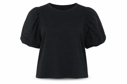 H&M Womens Black Polyester Basic Blouse Size XL Round Neck