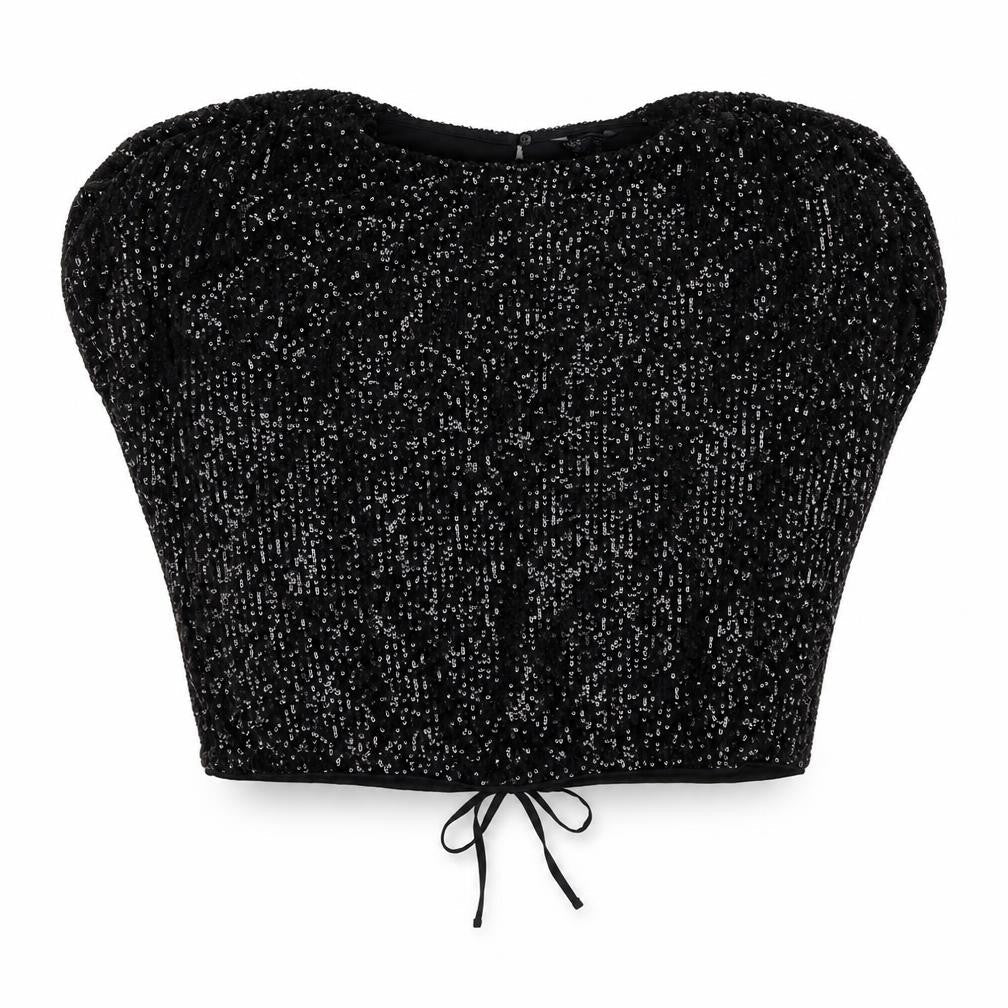 Marks & Spencer Womens Black Polyester Basic Blouse Size 12 Boat Neck - Drawstring Hem