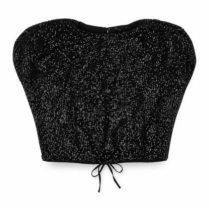 Marks & Spencer Womens Black Polyester Basic Blouse Size 12 Boat Neck - Drawstring Hem
