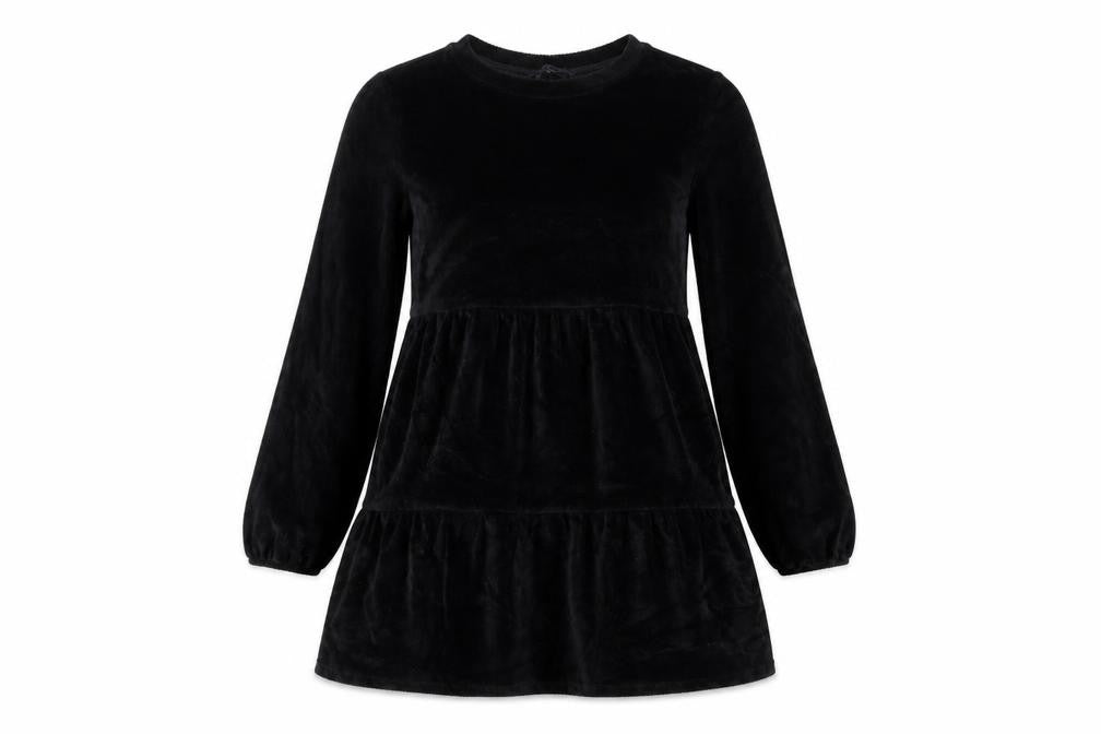 Marks & Spencer Womens Black Cotton Fit & Flare Size 8 Round Neck Pullover