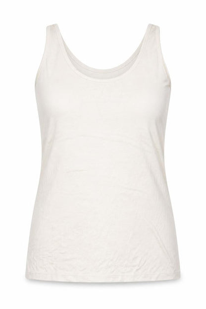 Marble Womens Beige Polyester Basic Tank Size 14 Round Neck