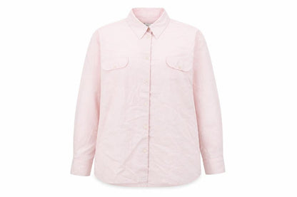 Design Essentials Womens Pink Polyester Basic Button-Up Size 16 Collared