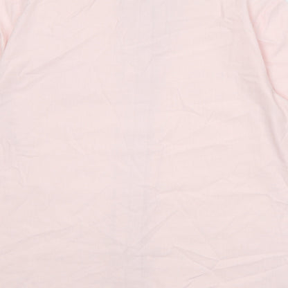 Design Essentials Womens Pink Polyester Basic Button-Up Size 16 Collared
