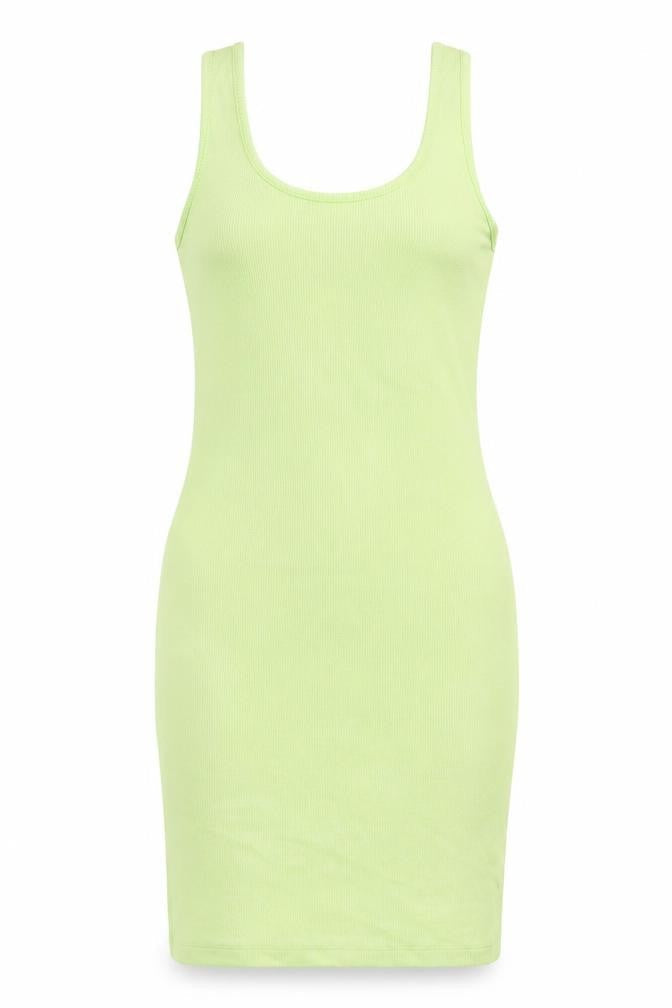 New Look Womens Green Camel Bodycon Size 10 Scoop Neck Pullover